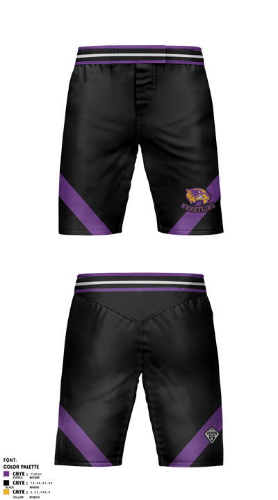 Bayfield High School Wolverine Wrestling 12563636 Fight Shorts - 2