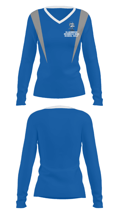 Gladbrook Reinbeck High School Golf 42018722 Women's Long Sleeve V-neck Shirt - 11