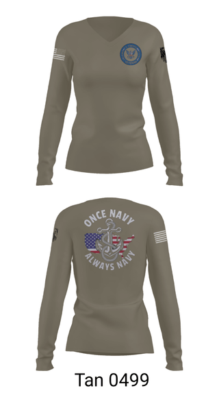 Women's Long Sleeve Vneck Shirt, , Navy, Teamtime, Team time, sublimation, custom sports apparel, team uniforms, spirit wear, spiritwear, sports uniforms, custom shirts, team store, custom team store, fundraiser sports, apparel fundraiser