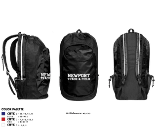 Gear Bag, Newport High School Track & Field, Track & Field, Teamtime, Team time, sublimation, custom sports apparel, team uniforms, spirit wear, spiritwear, sports uniforms, custom shirts, team store, custom team store, fundraiser sports, apparel fundraiser