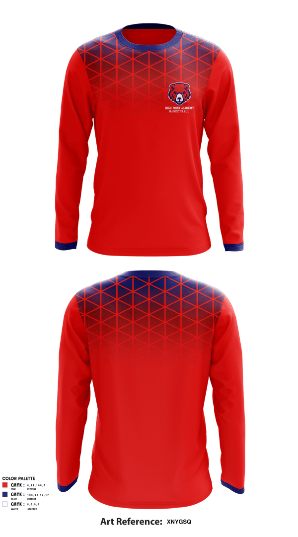 Long Sleeve Performance Shirt, High Point Academy Basketball, Men's Basketball, Teamtime, Team time, sublimation, custom sports apparel, team uniforms, spirit wear, spiritwear, sports uniforms, custom shirts, team store, custom team store, fundraiser sports, apparel fundraiser