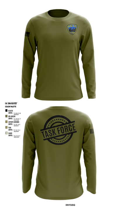 Crime Reduction Task Force 47911352 Long Sleeve Performance Shirt - 2
