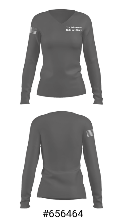 7th Arkansas field artillery 57329090 Women's Long Sleeve V-neck Shirt - 36
