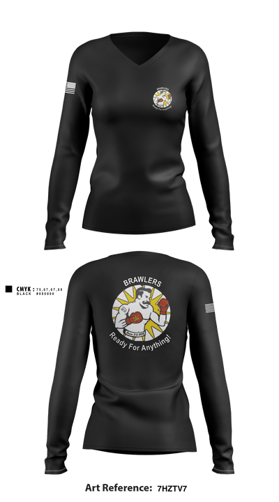 Bravo 3-2 ADA 14430873 Women's Long Sleeve V-neck Shirt - 1