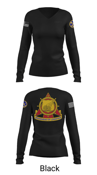 WVARNG Surface Maintenance Management Office 36945793 Women's Long Sleeve V-neck Shirt - 38