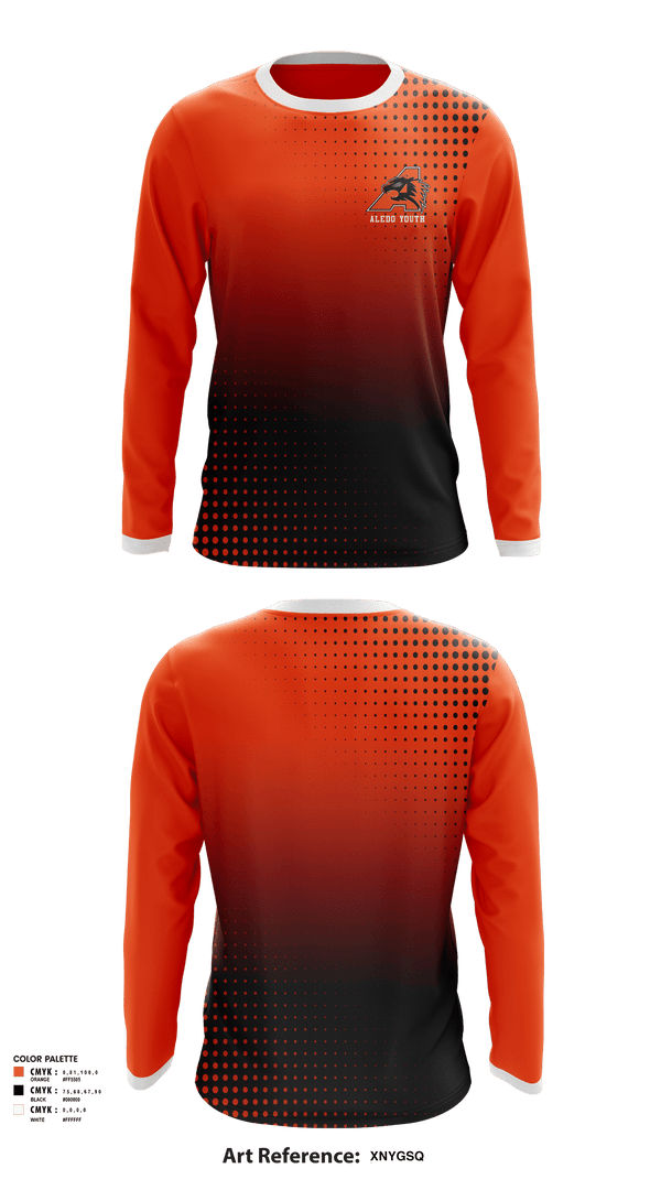 Long Sleeve Performance Shirt, Aledo Youth Football And Cheer Association, Football, Teamtime, Team time, sublimation, custom sports apparel, team uniforms, spirit wear, spiritwear, sports uniforms, custom shirts, team store, custom team store, fundraiser sports, apparel fundraiser