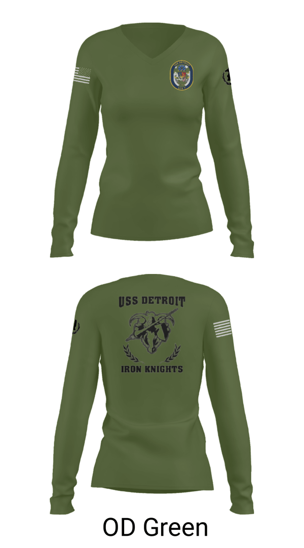 Women's Long Sleeve Vneck Shirt, , Navy, Teamtime, Team time, sublimation, custom sports apparel, team uniforms, spirit wear, spiritwear, sports uniforms, custom shirts, team store, custom team store, fundraiser sports, apparel fundraiser