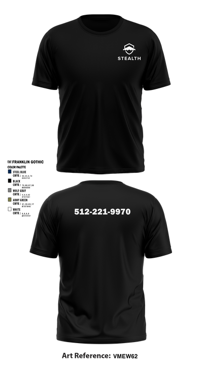 Stealth customs 84323734 Short Sleeve Performance Shirt - 10