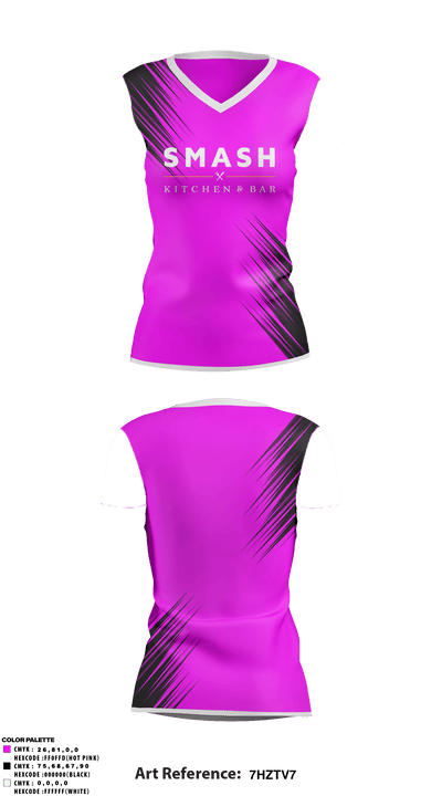 SMASH 45148372 Women's Sleeveless V-neck Shirt - 2