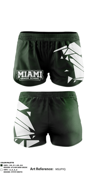 Track Shorts, Miami Senior High School, Spirit Store, Teamtime, Team time, sublimation, custom sports apparel, team uniforms, spirit wear, spiritwear, sports uniforms, custom shirts, team store, custom team store, fundraiser sports, apparel fundraiser