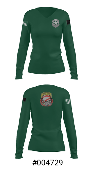 Women's Long Sleeve Vneck Shirt, , Police, Teamtime, Team time, sublimation, custom sports apparel, team uniforms, spirit wear, spiritwear, sports uniforms, custom shirts, team store, custom team store, fundraiser sports, apparel fundraiser