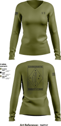 CHROMITE 96964112 Women's Long Sleeve V-neck Shirt - 2