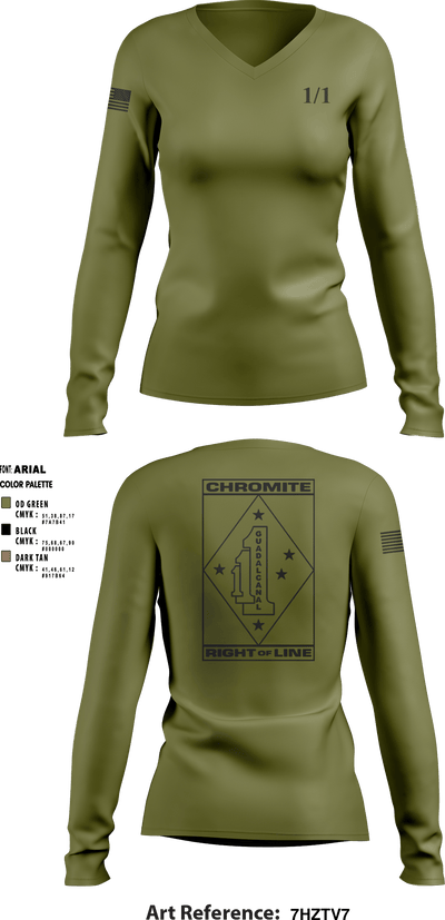 CHROMITE 96964112 Women's Long Sleeve V-neck Shirt - 2