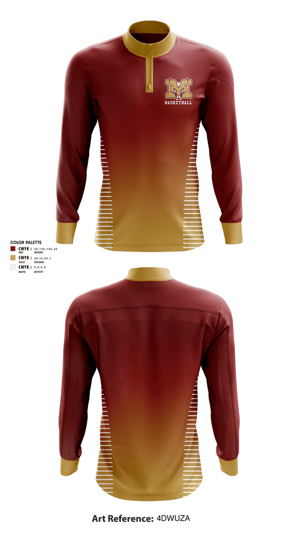 Quarter Zip Jacket, Marion High School Basketball, Women's Basketball, Teamtime, Team time, sublimation, custom sports apparel, team uniforms, spirit wear, spiritwear, sports uniforms, custom shirts, team store, custom team store, fundraiser sports, apparel fundraiser