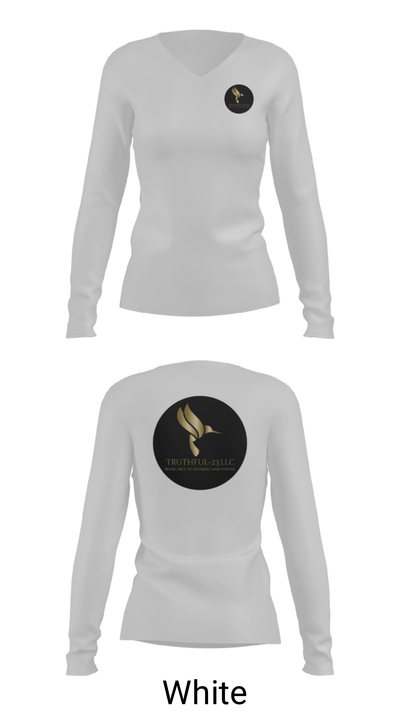 TRUTHFUL-23.LLC 37288792 Women's Long Sleeve V-neck Shirt - 6
