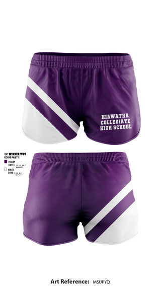 Women's Shorts, Hiawatha Collegiate High School, Spirit Store, Teamtime, Team time, sublimation, custom sports apparel, team uniforms, spirit wear, spiritwear, sports uniforms, custom shirts, team store, custom team store, fundraiser sports, apparel fundraiser