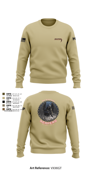 49th A co 1st Platoon REAPERS 78641109 Crew Neck Sweatshirt - 5
