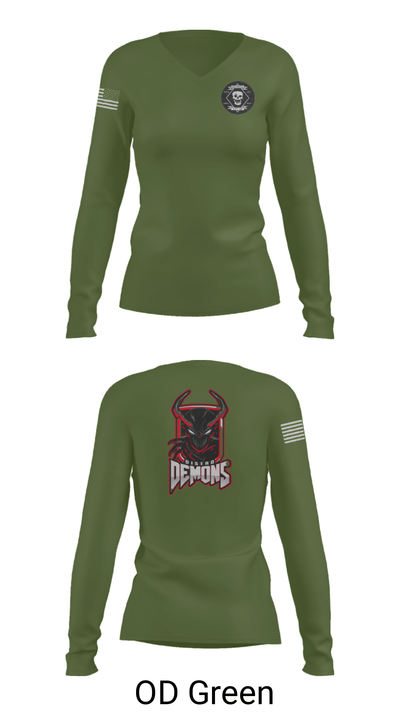 1-37 AR HFSC DISTRO 85758190 Women's Long Sleeve V-neck Shirt - 40