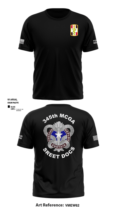 345th MCGA 98196690 Short Sleeve Performance Shirt - 1