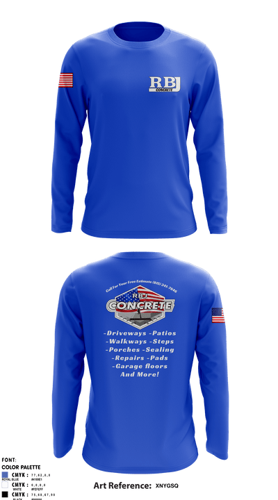 RBJ Concrete 52561308 Long Sleeve Performance Shirt - 1