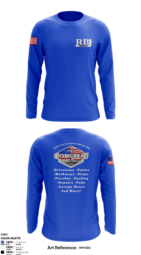 Long Sleeve Performance Shirt, RBJ Concrete, , Teamtime, Team time, sublimation, custom sports apparel, team uniforms, spirit wear, spiritwear, sports uniforms, custom shirts, team store, custom team store, fundraiser sports, apparel fundraiser