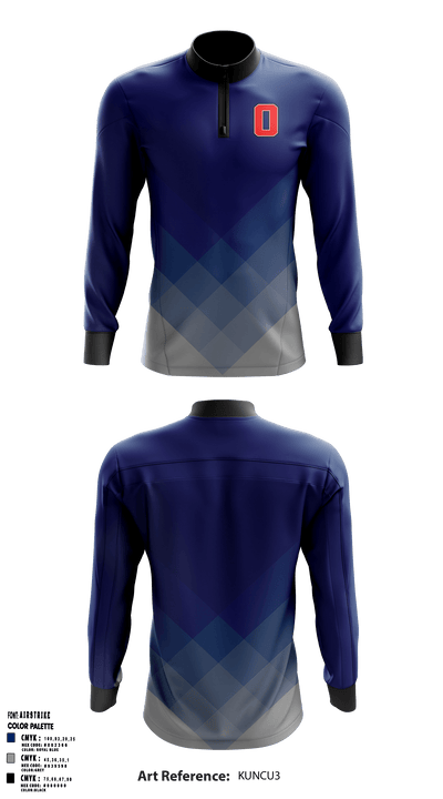 Orland Jr. Trojans 70429402 Quarter Zip Jacket - 36