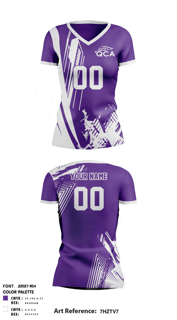 Women's Short Sleeve Vneck Shirt, QCA, Women's Volleyball, Teamtime, Team time, sublimation, custom sports apparel, team uniforms, spirit wear, spiritwear, sports uniforms, custom shirts, team store, custom team store, fundraiser sports, apparel fundraiser