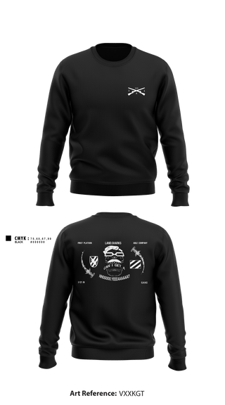 Crew Neck Sweatshirt, 1st PLT/Able Co/3-121 IN, Army, Teamtime, Team time, sublimation, custom sports apparel, team uniforms, spirit wear, spiritwear, sports uniforms, custom shirts, team store, custom team store, fundraiser sports, apparel fundraiser