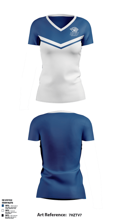 DAKOTA WESLEYAN ATHLETICS 46807145 Women's Short Sleeve V-neck Shirt - 1