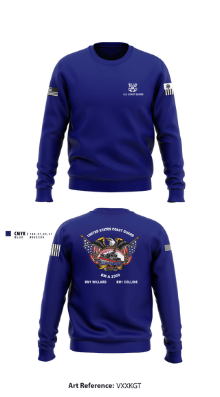 Crew Neck Sweatshirt, , Coast Guard, Teamtime, Team time, sublimation, custom sports apparel, team uniforms, spirit wear, spiritwear, sports uniforms, custom shirts, team store, custom team store, fundraiser sports, apparel fundraiser