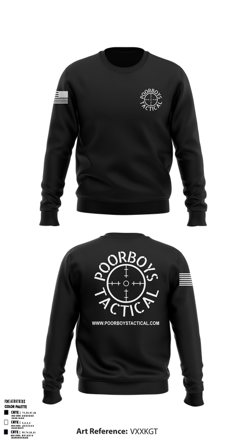 Crew Neck Sweatshirt, Poorboys Tactical, , Teamtime, Team time, sublimation, custom sports apparel, team uniforms, spirit wear, spiritwear, sports uniforms, custom shirts, team store, custom team store, fundraiser sports, apparel fundraiser