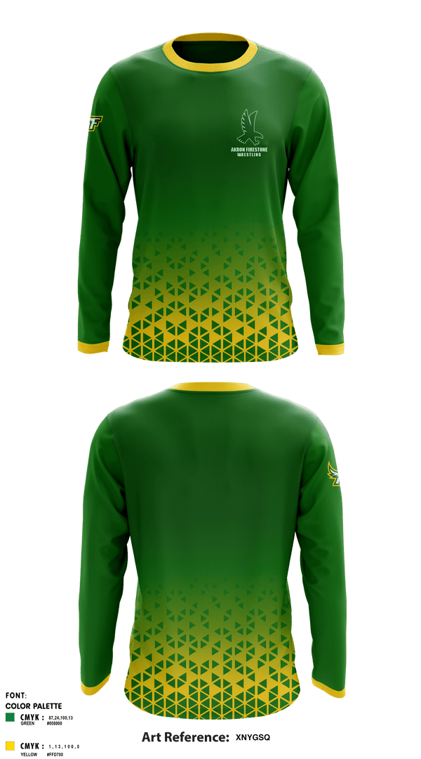 Long Sleeve Rash Guard Shirt, Akron Firestone High School Wresling, Wrestling, Teamtime, Team time, sublimation, custom sports apparel, team uniforms, spirit wear, spiritwear, sports uniforms, custom shirts, team store, custom team store, fundraiser sports, apparel fundraiser