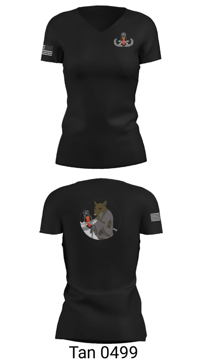 764th EOD 38485601 Women's Short Sleeve V-neck Shirt - 23