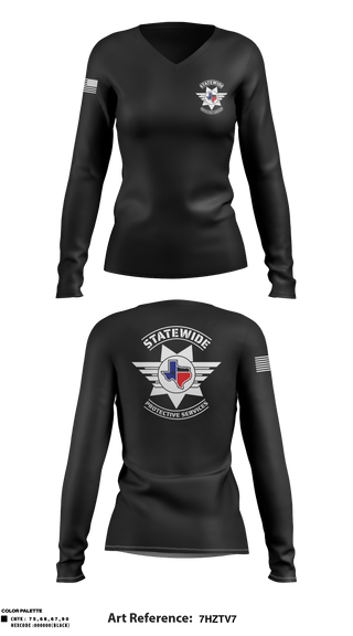 Women's Long Sleeve Vneck Shirt, , Police, Teamtime, Team time, sublimation, custom sports apparel, team uniforms, spirit wear, spiritwear, sports uniforms, custom shirts, team store, custom team store, fundraiser sports, apparel fundraiser