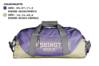 Duffle Bag, Washington High School Golf, Golf, Teamtime, Team time, sublimation, custom sports apparel, team uniforms, spirit wear, spiritwear, sports uniforms, custom shirts, team store, custom team store, fundraiser sports, apparel fundraiser