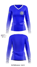 La Center High School Basketball 23484794 Women's Long Sleeve V-neck Shirt - 1