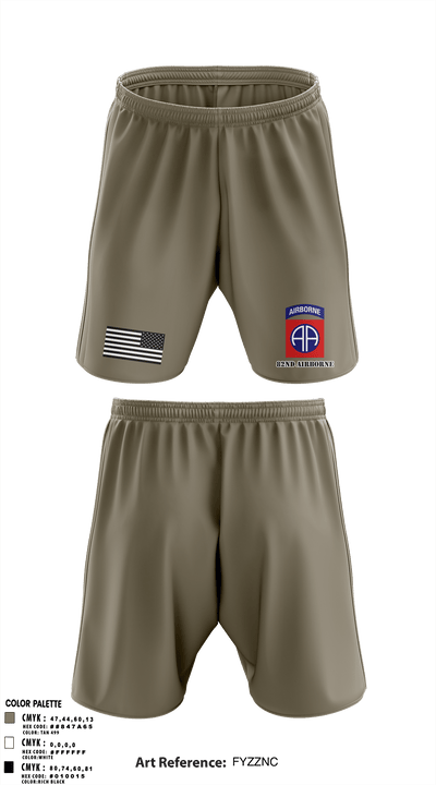 82nd airborne 92511168 Athletic Shorts With Pockets - 1