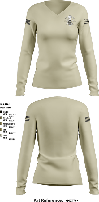 Women's Long Sleeve Vneck Shirt, HING CERFP, , Teamtime, Team time, sublimation, custom sports apparel, team uniforms, spirit wear, spiritwear, sports uniforms, custom shirts, team store, custom team store, fundraiser sports, apparel fundraiser