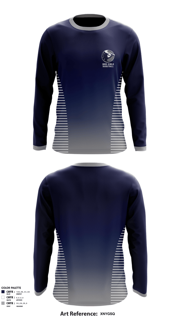 Long Sleeve Performance Shirt, IRHS Girls Basketball, Women's Basketball, Teamtime, Team time, sublimation, custom sports apparel, team uniforms, spirit wear, spiritwear, sports uniforms, custom shirts, team store, custom team store, fundraiser sports, apparel fundraiser