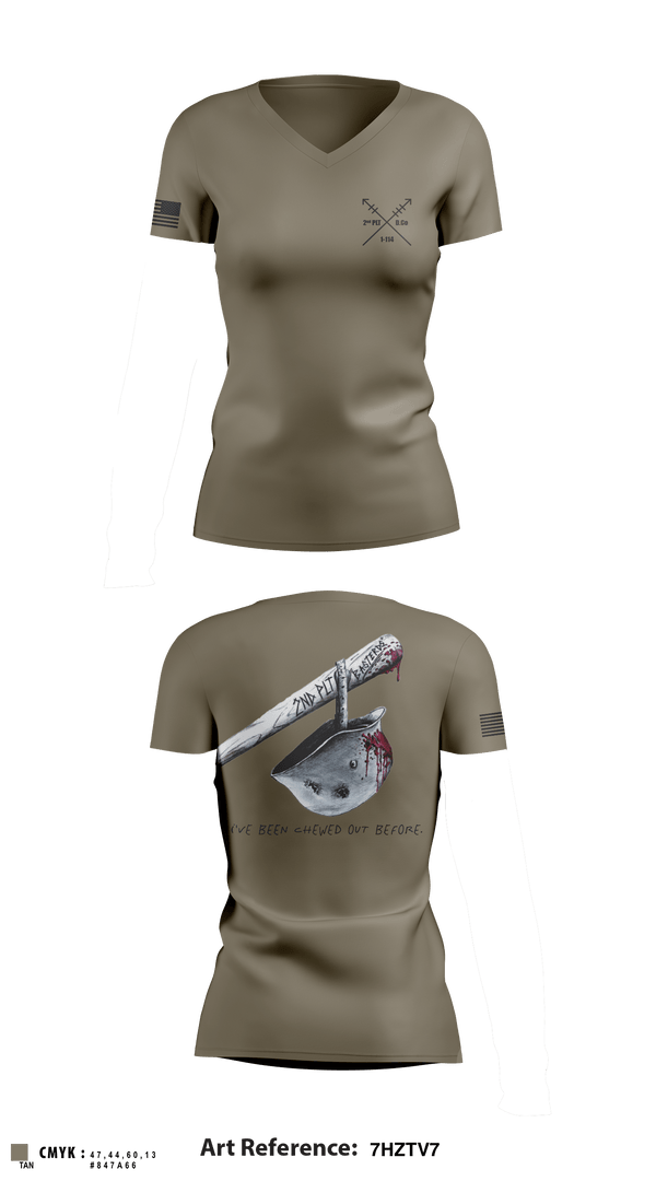 Women's Short Sleeve Vneck Shirt, 2nd PLT Baseterds, National Guard, Teamtime, Team time, sublimation, custom sports apparel, team uniforms, spirit wear, spiritwear, sports uniforms, custom shirts, team store, custom team store, fundraiser sports, apparel fundraiser