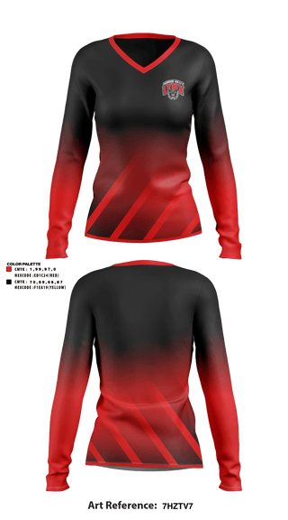 Women's Long Sleeve Vneck Shirt, Brandon Valley High School Soccer, Men's Soccer, Teamtime, Team time, sublimation, custom sports apparel, team uniforms, spirit wear, spiritwear, sports uniforms, custom shirts, team store, custom team store, fundraiser sports, apparel fundraiser