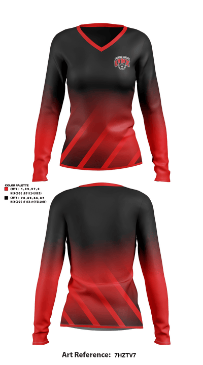Brandon Valley High School Soccer 20358110 Women's Long Sleeve V-neck Shirt - 1