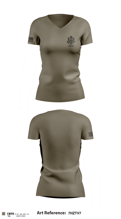 2500 TLD Women's Short Sleeve V-neck Shirt - 2