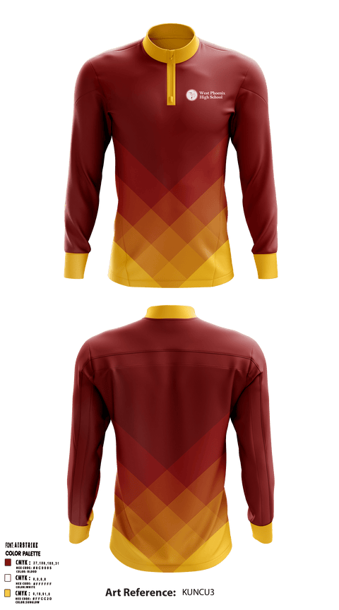 Quarter Zip Jacket, West Phoenix High School, Spirit Store, Teamtime, Team time, sublimation, custom sports apparel, team uniforms, spirit wear, spiritwear, sports uniforms, custom shirts, team store, custom team store, fundraiser sports, apparel fundraiser
