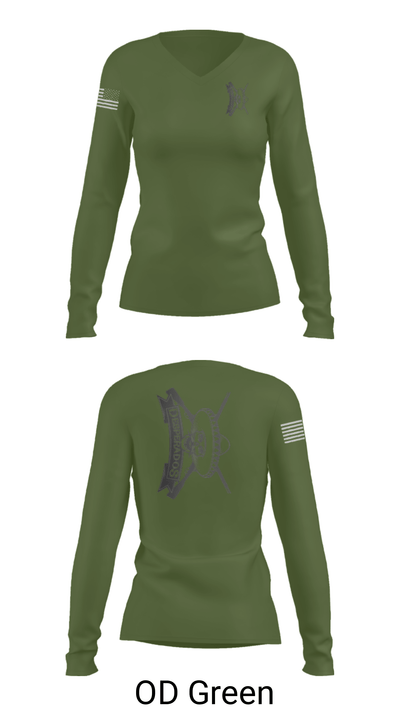 Delta Company 1-200INF BN 51320314 Women's Long Sleeve V-neck Shirt - 39