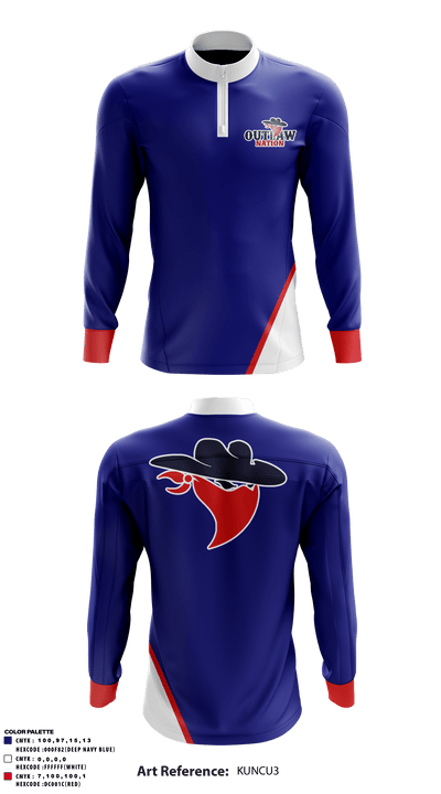 Saugerties Outlaws 20780337 Quarter Zip Jacket - 1