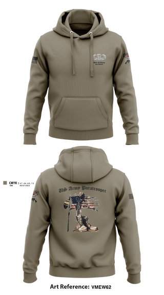 Hoodie, 18th FA BDE Airborne, Army, Teamtime, Team time, sublimation, custom sports apparel, team uniforms, spirit wear, spiritwear, sports uniforms, custom shirts, team store, custom team store, fundraiser sports, apparel fundraiser