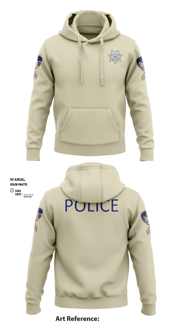 Hoodie, Willits Little Lake JRTF, Police, Teamtime, Team time, sublimation, custom sports apparel, team uniforms, spirit wear, spiritwear, sports uniforms, custom shirts, team store, custom team store, fundraiser sports, apparel fundraiser