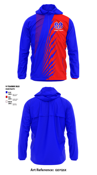 Carmel High School Tennis 40650184 Windbreaker - 1