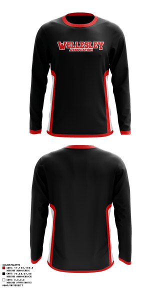 Long Sleeve Performance Shirt, Wellesley Youth Basketball Association, Men's Basketball, Teamtime, Team time, sublimation, custom sports apparel, team uniforms, spirit wear, spiritwear, sports uniforms, custom shirts, team store, custom team store, fundraiser sports, apparel fundraiser